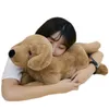 40cm 80cm Simulação Labrador Brinquedo de pelúcia Recheado Lifelike Dog Animals Toy Soft Dog Travesseiro Abraço Mensagem Travesseiro Presente de escritório para ela LJ201126