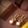 Kvinnorörhängen Designers Hoop Earrings Designer Pearl Earring Stud for Womens Party Wedding Lovers Gift Luxury Jewelry With Box HI2989