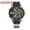 Esportes Militar Mens Relógios 50mm Big Dial Disco De Couro Dourado Moda Relógio Completo De Aço Inoxidável Impermeável Sapphire Relógios de Pulso Montre de Luxe