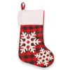 Bas à carreaux de Noël Décorations d'arbres de Noël Bas Arbres de Noël Ornement Chaussettes Noël Père Noël Bonbons Cadeaux Sacs de rangement BH4305 TQQ