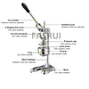 Presse-agrumes en acier inoxydable raisins pastèque pour presser le jus de grenade accompagnement jus presse Machine