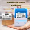 Printers Label Printer 2 Inch Portable Handheld Mobile Phone Mini Bluetooth Thermal Barcode Clothing Tag Sticker Printing Machine12862847