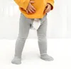 Toddler pantyhose solid färg stickade barn leggings bomull spädbarn pojke byxor kausal barn flicka tights barn boutique kläder
