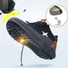 Крышка стальной носки с неразрушимой обуви Мужская рабочая Обувь Безопасная обувь Дышащий легкий вес противодействия дамам безопасности рабочие ботинки Y200915