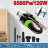 FreeShipping 6500pa Strong Power Car Vacuum Cleaner 120W Cordless Wet and Dry Dual Use Auto Portable Vacuums Cleaner For home Office