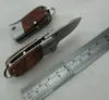 Couteau pliant de poche damas de 3.46 pouces, lame en acier damas VG10 ombre bois + manche en acier, couteaux EDC 1 pièce