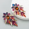 Trendy Multi Color Crystal Dangle Earrings for Woman Luxury Sparkly Rhinestone Statement Earring Girl Party Brincos