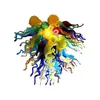 Lampade a sospensione CE UL soffiate a bocca al 100% Vetro borosilicato Dale Chihuly Art Lampadario colorato in stile Murano per soffitto basso Accetta personalizzazione