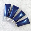 100 ml X 50 Vazio tubo azul macio para Embalagem Cosméticos 100g Loção Creme Plastic Bottles Cuidados com a pele aperto Container