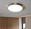 New Nordic led ceiling lamp creative round bedroom oak ceiling lamps simple study living room chandelier lighting