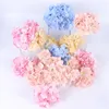 11 pçs / lote incrível flor decorativa colorida para festa de casamento luxo artificial hydrangea seda diy decoração flor para casa 201222