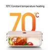 220V Boîte à lunch électrique Portable sans eau Boîte de chauffage pour le déjeuner Chauffage à température constante Chauffe-aliments Doublure en céramique pour le bureau 201015