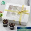 WHISS 12 Delik Muffin Cupcake Kağıt Kutusu Pasta Çikolata Şeker Paketleme Düğün Noel Doğum Günü Partisi Bebek Duş Favorisi
