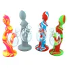 7,8 "Främmande vattenrörsglas Rökpipor Bong Food Grade Silicone Hookah Shisha DAB Rig Rewycler