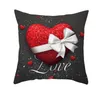 Cadeaux saint valentin coeur rouge amour Rose taies d'oreiller Polyester housse de coussin jeter canapé taie d'oreiller décorations de mariage
