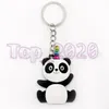 2020 Popüler Moda Vintage Llaveros Silikon Anahtarlık Zincir Shellhard Sevimli Karikatür Panda Çanta Kolye Anahtarlık Anahtarlık Erkek Kadın Mücevherat