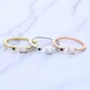 2021 gold farbe reißtropfen weiß feuer opal cz offener finger ring minimal zarte fashion elegant mädchen frauen kleine winzige bereinigte ringe