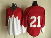 1972 Retror Hockey 4 BOBBY ORR 7 PHIL ESPOSITO Jersey 12 YVAN COURNOYER 19 PAUL HENDERSON KEN DRYDEN Stitched Team Rood Rood Wit