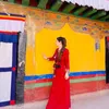 Sichuan etnische kleding ganzi Tibetaanse autonome prefectuur kleding vrouwen nieuwe bola etnische stijl jurk gewaad Tibet Lhasa prestatiekostuum