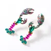 Серьги для хрупкой люстры многоцветная смола хрустальные омары Серьги для женщин для женских модных украшений