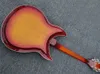 Guitare électrique 12 cordes Cherry Sunburst main gauche avec manche en palissandre, pickguard blanc, longueur d'échelle courte