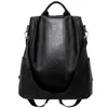 Mulher anti-roubo mochila saco casual selvagem de couro macio dual-use grande capacidade mujer bolsa feminina saco principal estilo femme