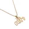 Ethiopie Amharic Name Necklace Personnalisez vos propres colliers pour femmes