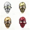 Halloween Adultes Crâne Masque En Plastique Fantôme Horreur Masque Or Argent Crâne Masques Unisexe Halloween Mascarade Parti Masques Prop WVT0943