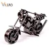 Vilead 14cmオートバイモデルレトロモーター置物金属装飾手作りアイアンバイクプロップビンテージ家の装飾キッドおもちゃ220115