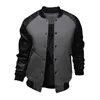 Cool College Baseball Jacket Men New Fashion Design Black Pu Leather Sleeve Mens Slim Fit Varsity Jacket Marca Veste Homme Xxl 201120