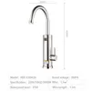 Electric Water Heater Tap Instant Hot Water Heater Stainless Steel 360 Degree Rotation Kitchen Faucet with Temperature Display T200424