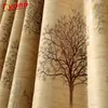 寝室の家の装飾のためのリビングルームの木の枝柄カーテンのための結婚式の黄色いアートの木の隠れカーテンw  -  * st lj201224