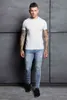 Hirigin Skinny Jeans Uomo 2018 Strappato a righe Slim Matita Denim Patns Jeans uomo Homme Moda Streatwear Plus Size Punk 5 Stile G0104