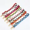 2021 Wide Colored Striped Bag Straps DIY Bag Tillbehör Delar Byte Skulder Bälten Handväska Rem Långband Hantera Guldspänne