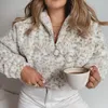 여성용 모피 가짜 겨울 표범 테디 코트 여성 두꺼운 따뜻한 털지가있는 오버코트 2021 캐주얼 특대 지퍼 풀오버 ​​outwear 여성 자켓