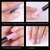 Quartzo preto esfrega pedra cutícula caneta caneta cutícula nail art empurrador colher cortado prego empurrador manicure cuidado ferramentas de cabeça dupla