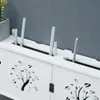 Grande scatola di immagazzinaggio router WiFi wireless Pannello di densità in PVC Mensola a muro Staffa per appendere cavi Organizzatore di stoccaggio Decorazioni per la casa C0116307O