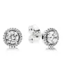 Authentic 925 Silver Diamond Stud Earrings luxury designer earrings for Pandora Love Earring with Original box