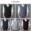 COODRONY Mens Sweaters Autumn Winter Sweater Men V-Neck Sleeveless Vest Pull Homme Knitted Cashmere Wool pullover men 91017 201224