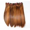 Dilys Bundles de cheveux raides brésiliens Funmi avec dentelle frontale couleur mixte tissages de cheveux humains indiens vierges avec fermeture 13x4 822 i2322998