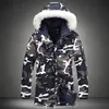 Jaqueta de inverno Homens Venda Quente Camuflagem Exército Grosso Casaco Quente Homens Parka Casaco Masculino Moda Com Capuz Parkas Homens M-4XL Plus Size 201126