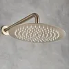 Luxurious Brushed Gold Mixer Rotate Tub Spout Wall Mount Rainfall Head Hand Shower Faucet 1011