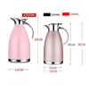1.8L2.3L Thermos Flask Thermal Water Jug 투수 스테인레스 스틸 이중층 절연 진공 병 커피 차 케틀 냄비 Y200106