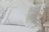 Capas de pastel de lujo con volantes funda de almohada blanca Europa hecha a mano arruga elegante funda de almohada diseño bownot dulce princesa Y200417