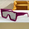 Mens Purple Cyclone Solglasögon Z1641E Classic Designer Man Solglasögon Tjock Frame Nos Bridge Decorative Crystal Flower Personalit182U