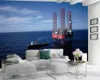 Benutzerdefinierte 3D-Meereslandschaftstapete „Der dreieckige Turm im blauen Ozean“, Heimdekoration, Wohnzimmer, Schlafzimmer, Wandverkleidung, HD-Tapete