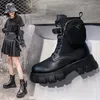 Designer Womens Monolith Motorcycle Boots Luxury Black Knee-high Bag Boots Platform High Quality With Box Size 35-40