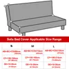 Spandex Plaid Folding Sofa Cover without Armrest Geometric All-inclusive Stretch Sofa Bed Cover Slipcover Sofa Towel S M L Size LJ201216