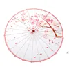 Retro Manual Oil Paper Umbrellas Long Handle Dance Performance Craft Umbrella Fashion Printing Waterproof Props Parasol RRA12594