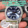 eternity 2021 RFF Diamond inlaid version 126334 126333 Silvery Dial SA2824 Automatic 116334 Mens Watch 904L Steel Iced Out Diamonds Watches